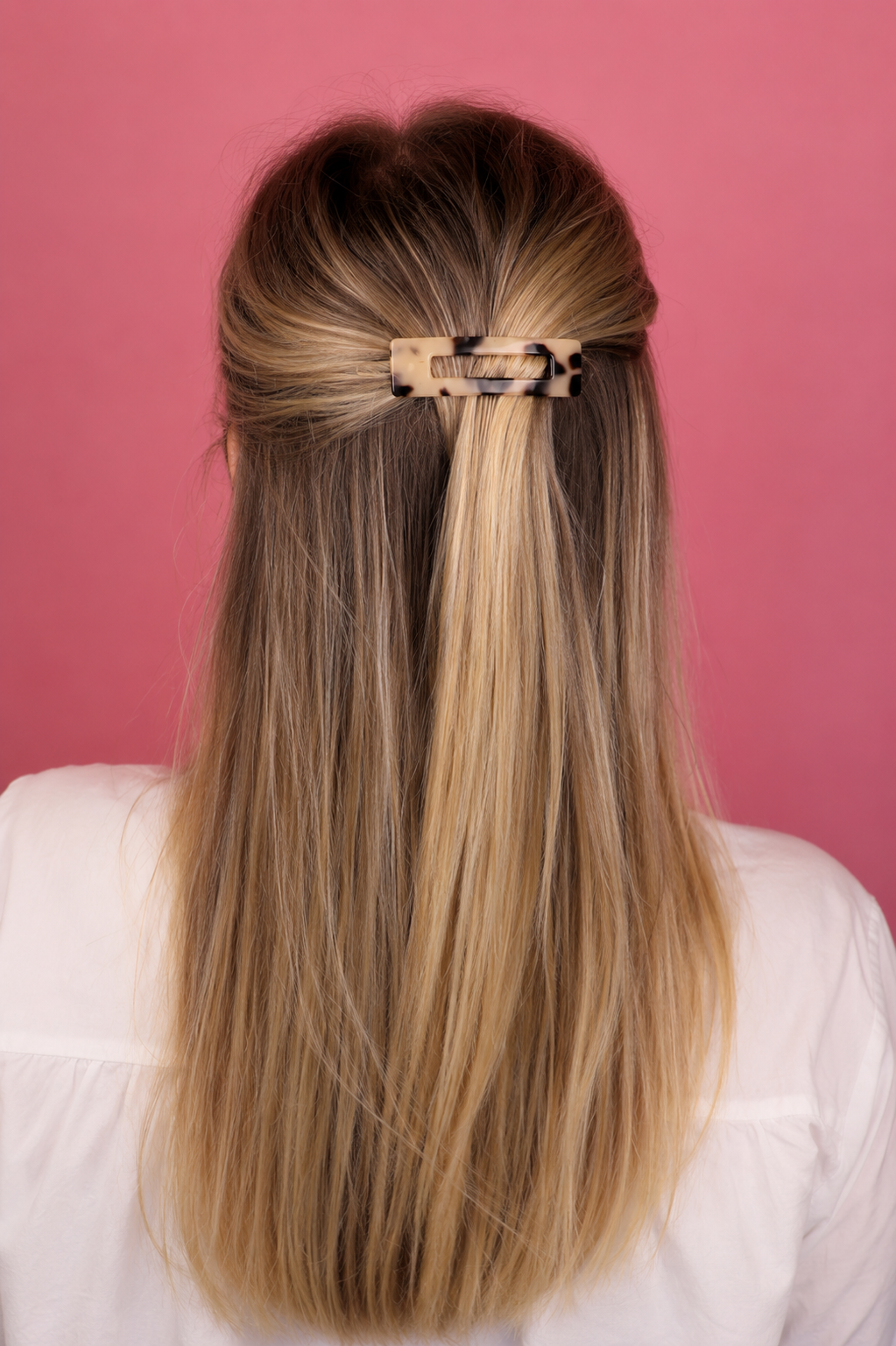 Barrette Rectangle - Écaille