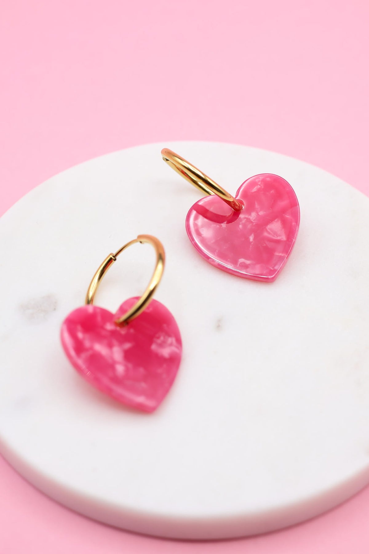 Créoles Coeur - Rose