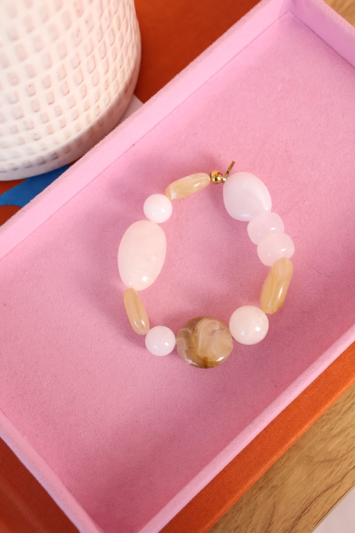 Bracelet Palma - Crème et blanc