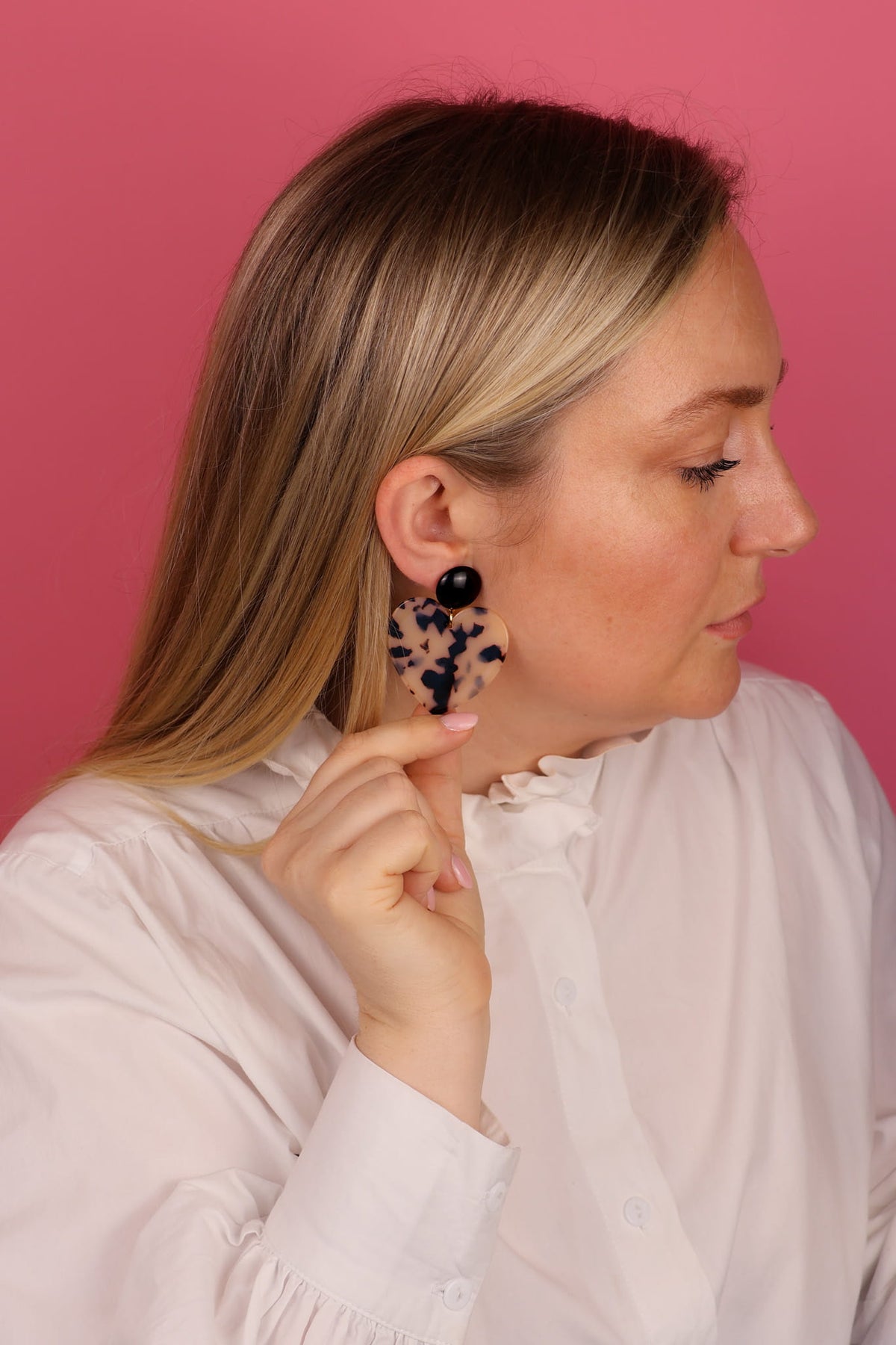 Boucles Coeur - Noir et écaille
