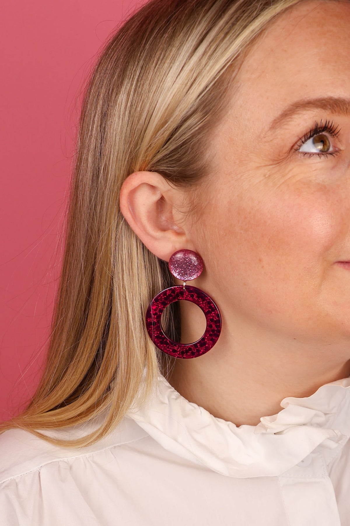 Boucles d’oreilles Esma - Rose et Fuschia