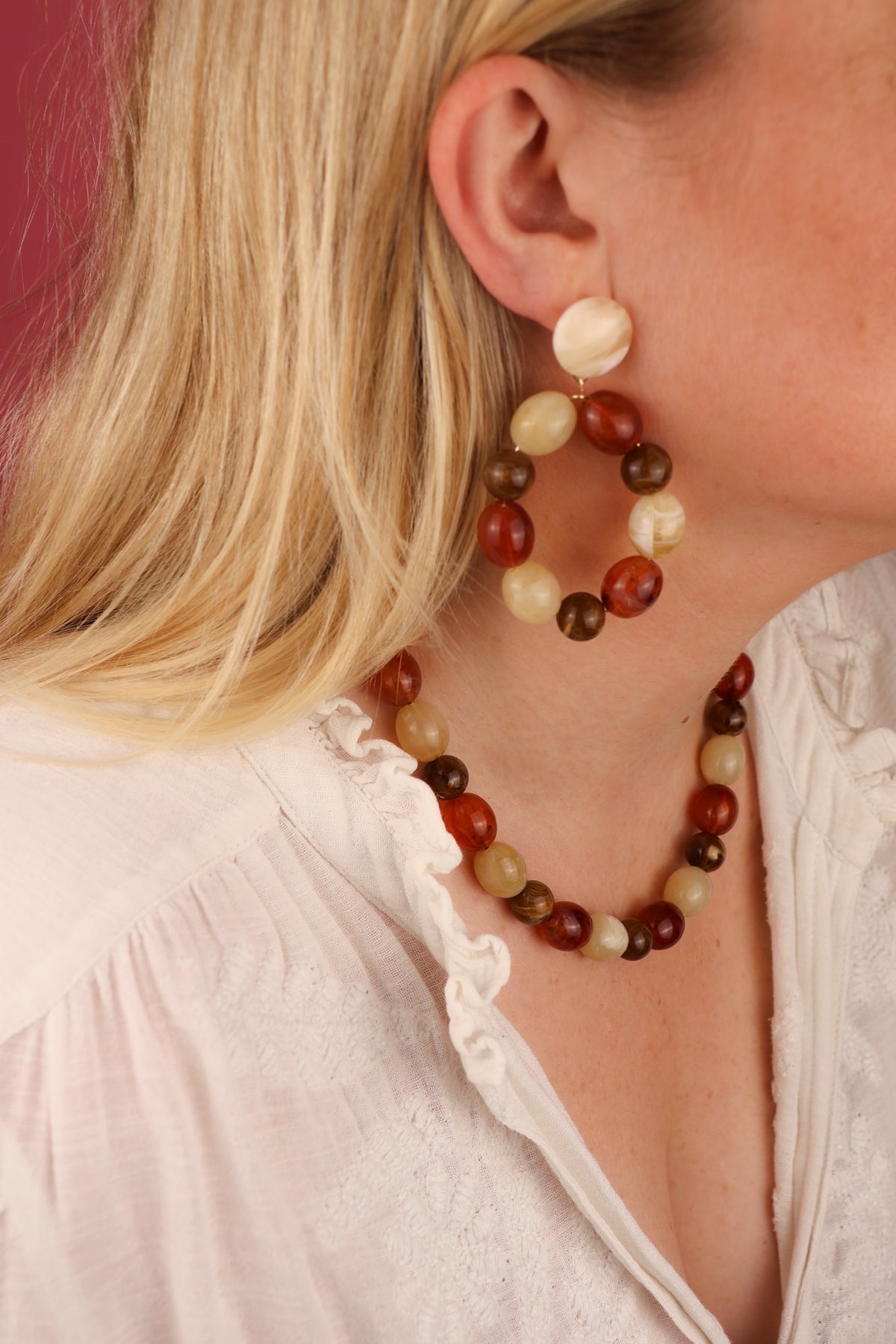 Collier Giovanna - Marron, Beige & Ambre