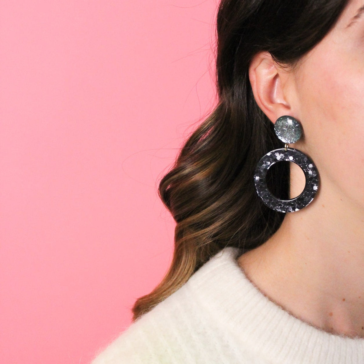 Boucles Esma - Bleu glacier et bleu nuit