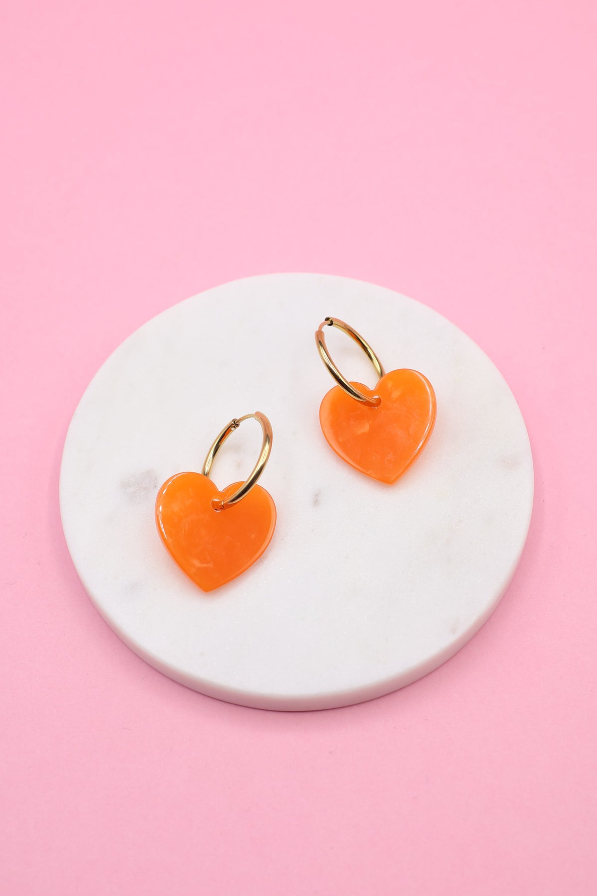 Créoles cœur - Orange