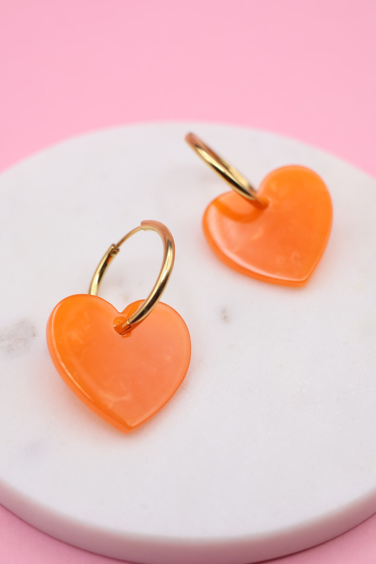 Créoles cœur - Orange