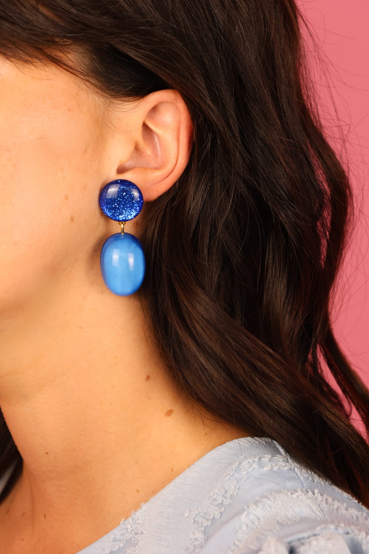 Boucles d’oreilles Aydée - Bleu Roi