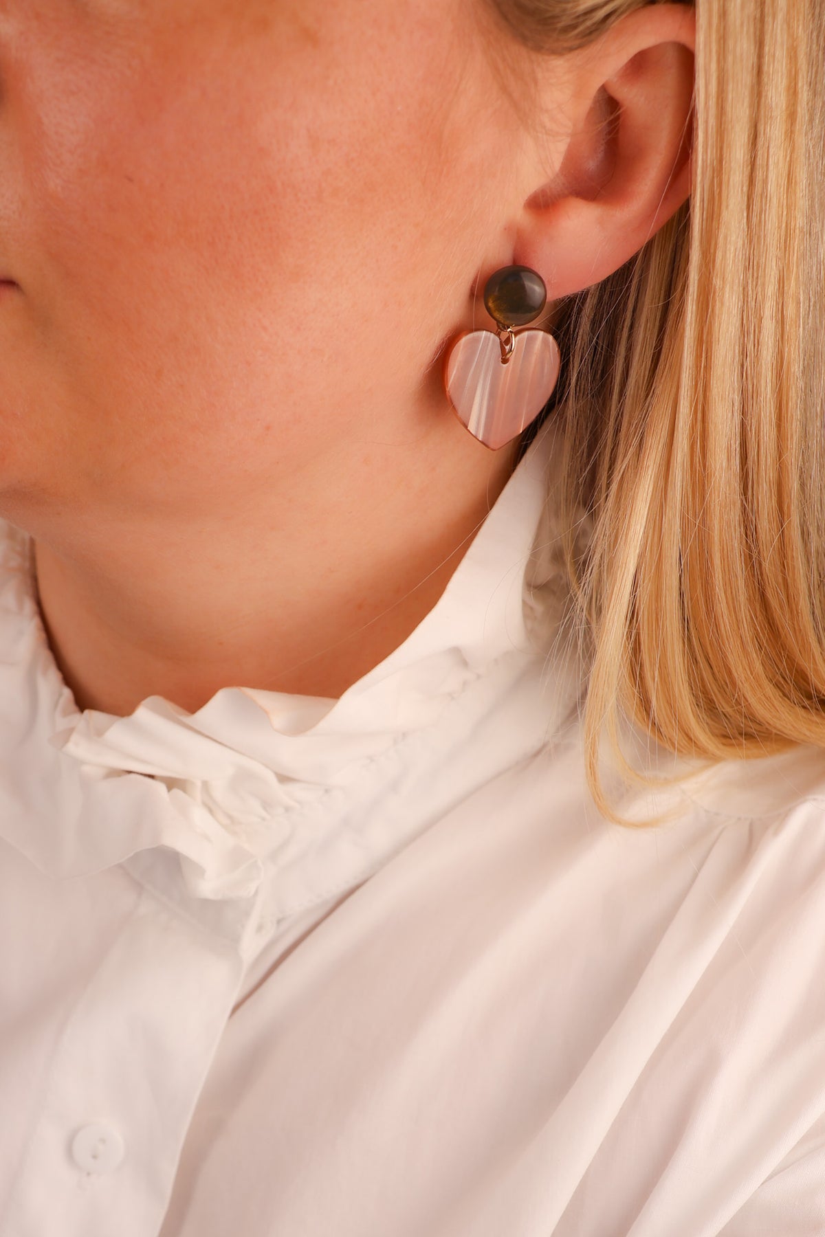 Boucles Mini Coeur - Chocolat