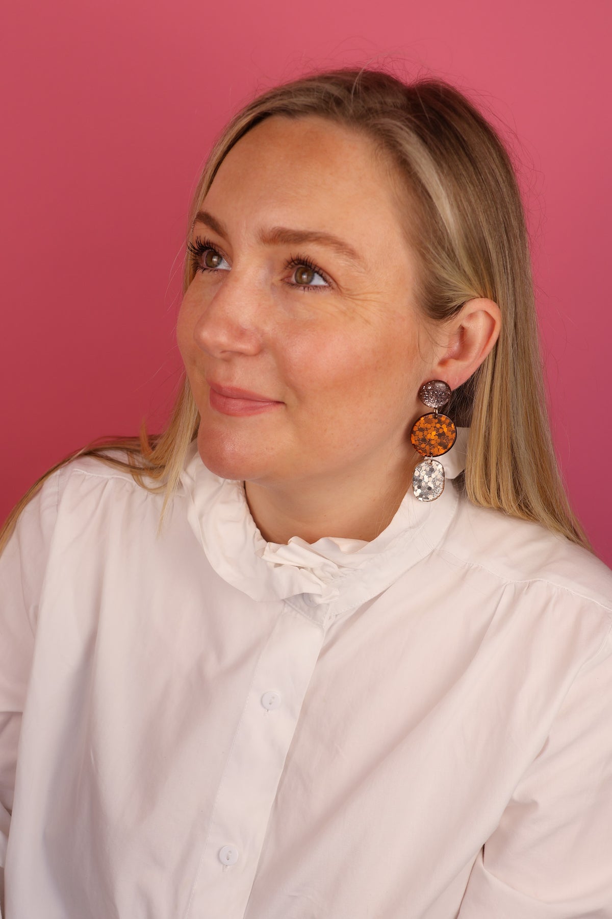 Boucles d’oreilles Rosalie - Doré, Caramel et Champagne