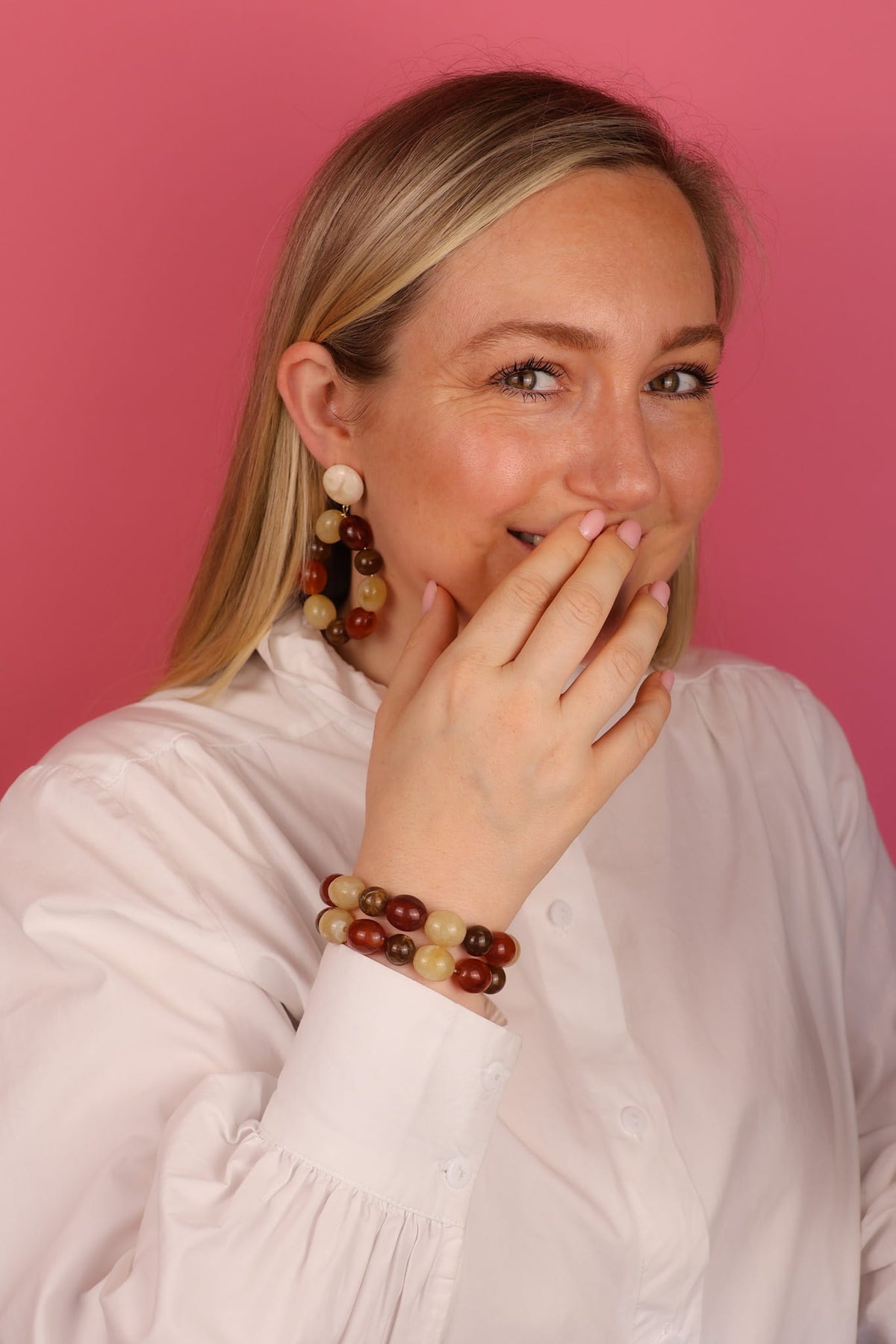 Bracelet Giovanna - Marron, Beige et Ambre