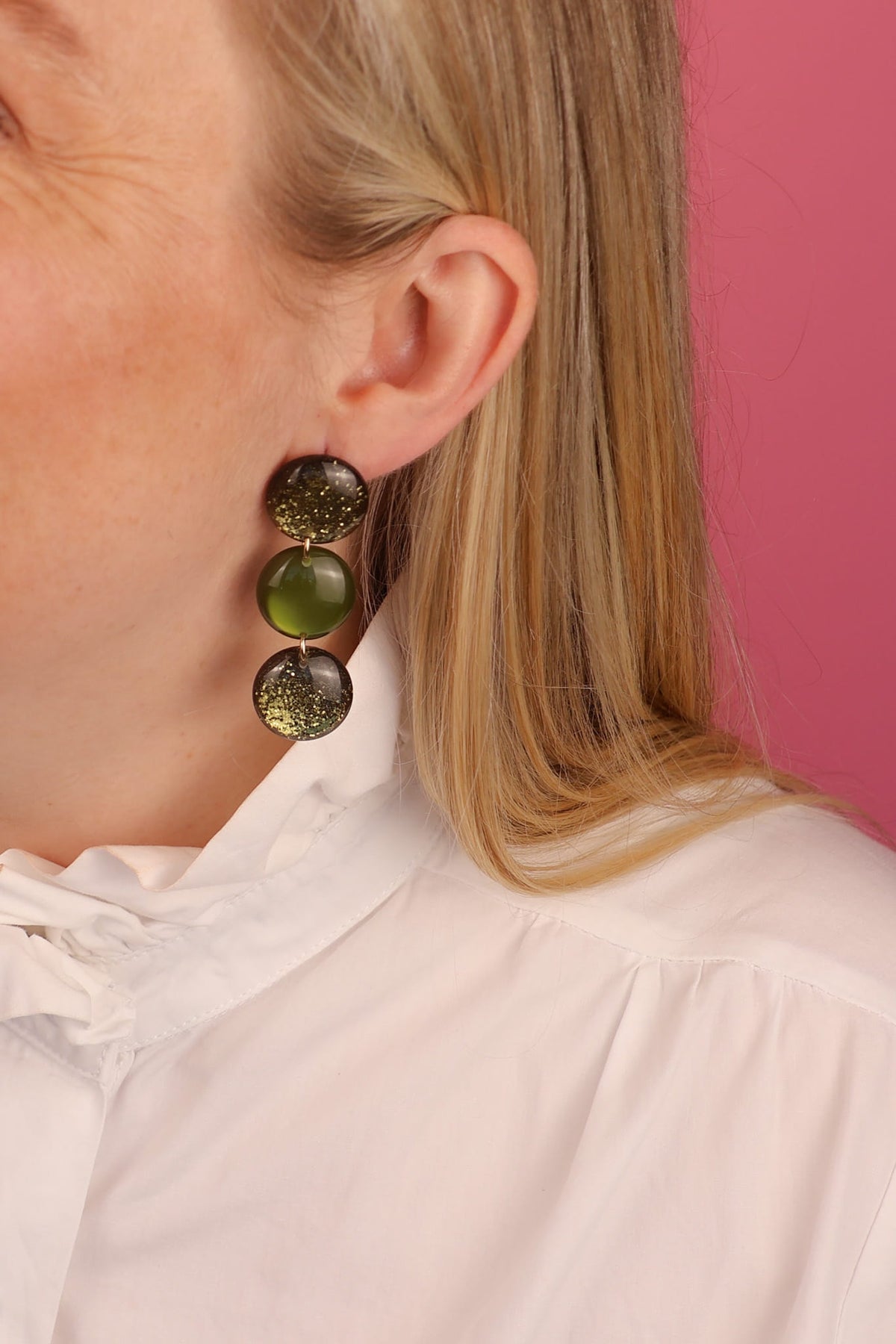 Boucles d’oreilles Suzanne - Kaki