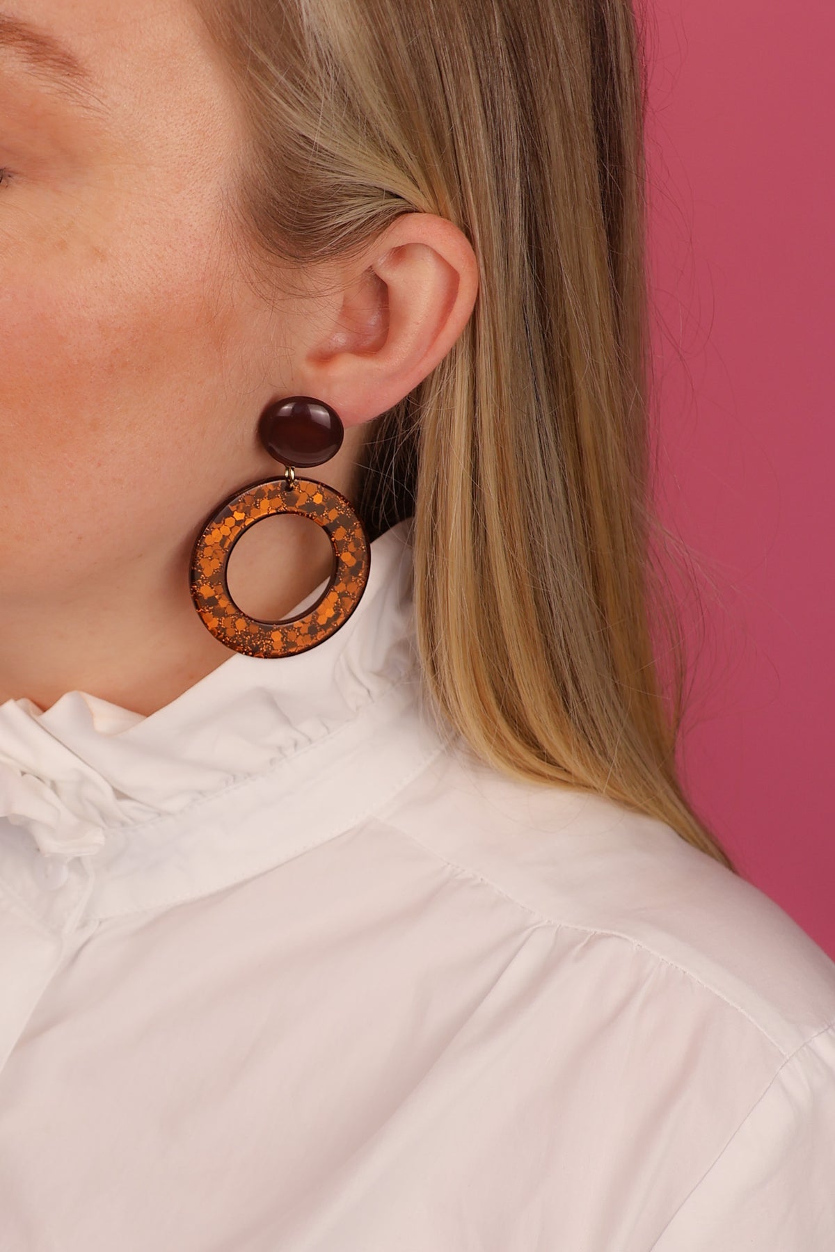 Boucles d’oreilles Esma - Marron et Caramel