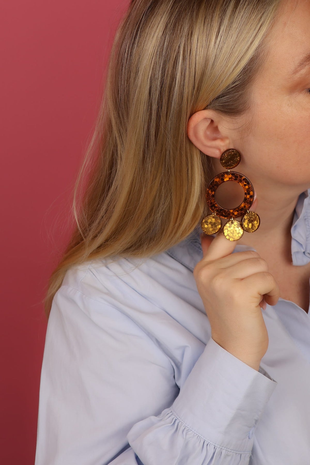 Boucles d’oreilles Esmées - Marron et Caramel