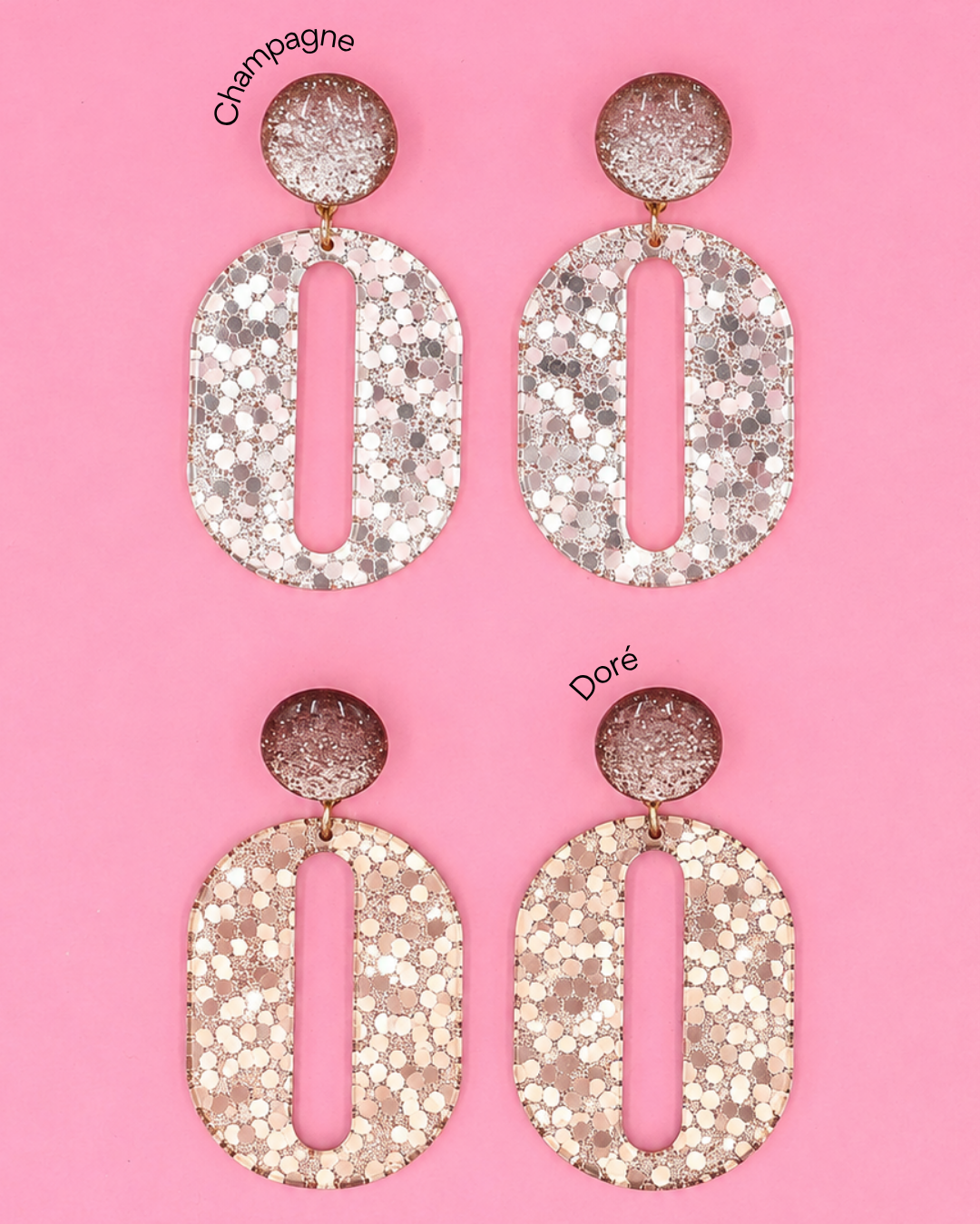 Boucles d’oreilles Alice - Champagne